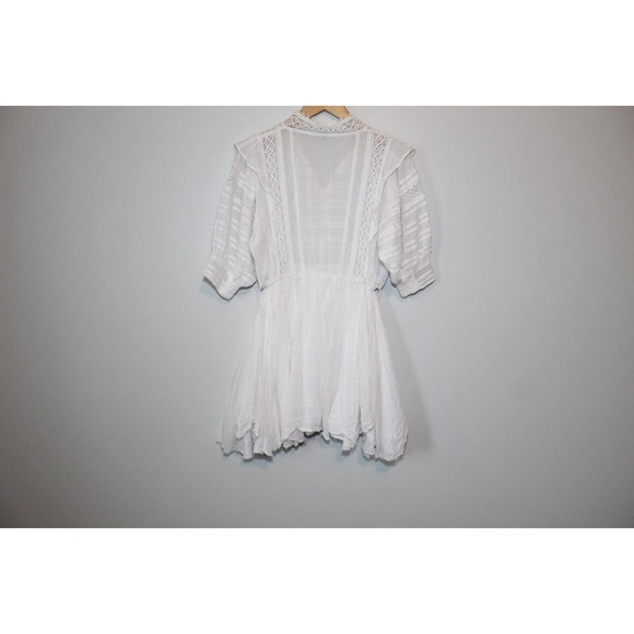 FP One Free People Sydney Dress Ivory Crochet Lace No Belt Womens Size XS H14560 - Picture 8 of 16